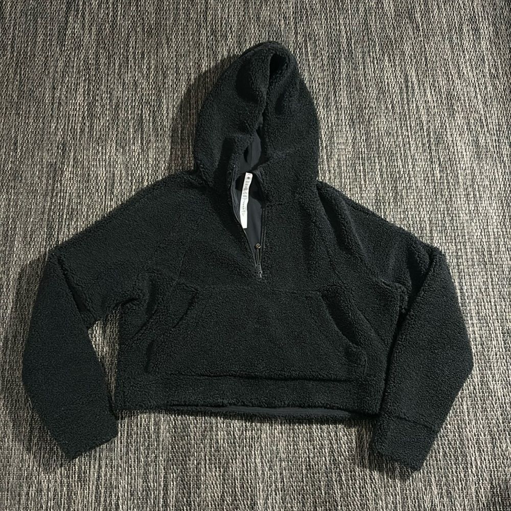 Lululemon Scuba Oversized Half Zip Cotton Jersey Fleece Hoodie Size M/L